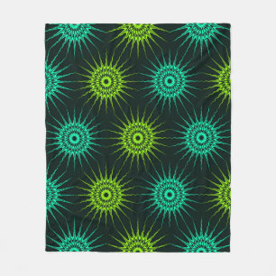 Cobertor De Velo Padrão Colorido de Asteroides Dodeca em Art Nouvea