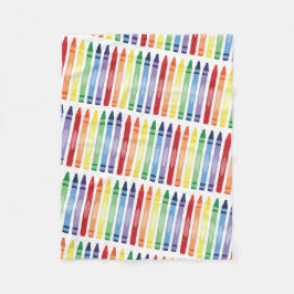 Cobertor De Velo Padrão Colorido do Arco-Íris Crayons