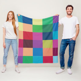 Cobertor De Velo Padrão Colorido do Quadro de Verificação