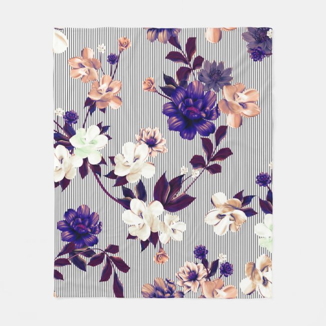 Cobertor De Velo Padrão com flores de primavera Padrão com primaver (Frente)