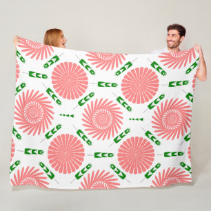 Cobertor De Velo padrão com flores rosa