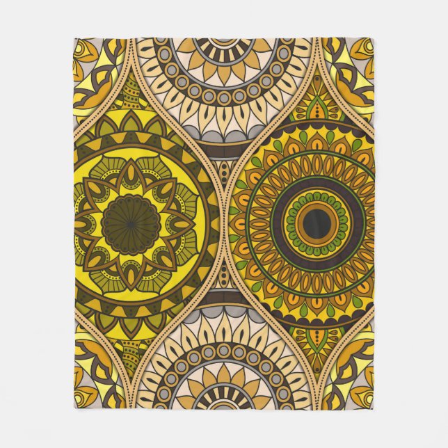 Cobertor De Velo Padrão com mandalas. Elementos decorativos venosos (Frente)