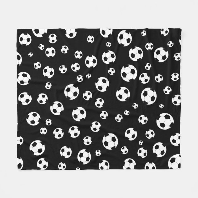 Cobertor De Velo Padrão contínuo de bola de futebol  (Frente (Horizontal))