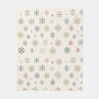 Cobertor De Velo Padrão contínuo de flocos de neve minimalistas