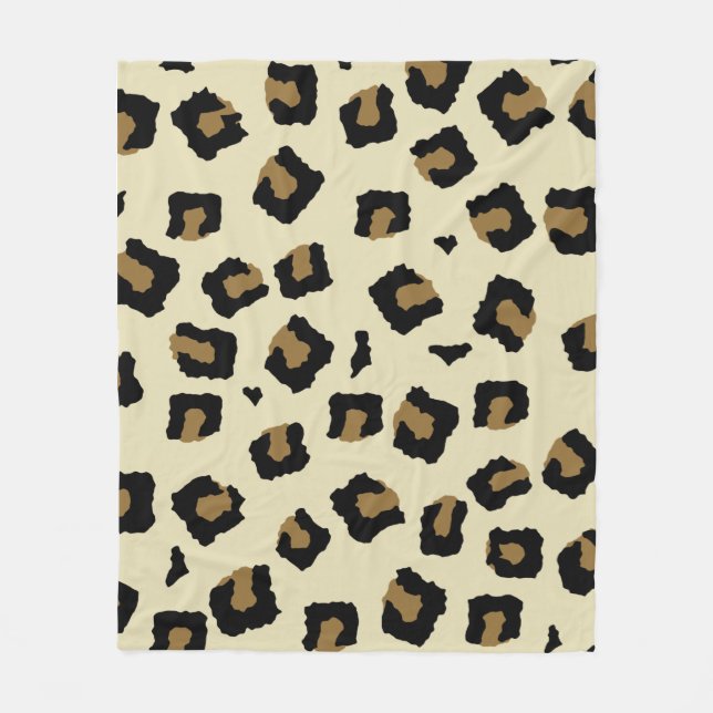 Cobertor De Velo Padrão contínuo de leopardo (Frente)