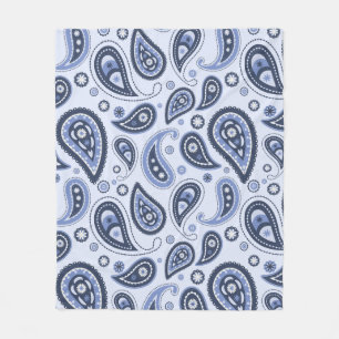 Cobertor De Velo Padrão contínuo em azul paisley