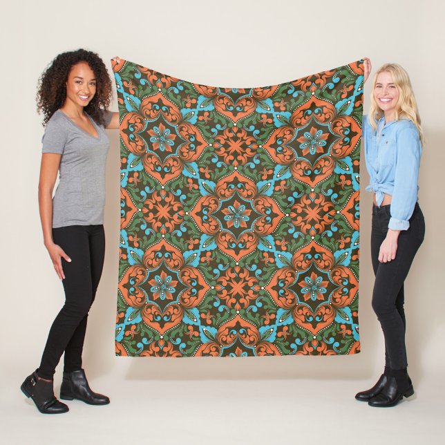 Cobertor De Velo Padrão contínuo floral Damaskoe bonito (Criador carregado)
