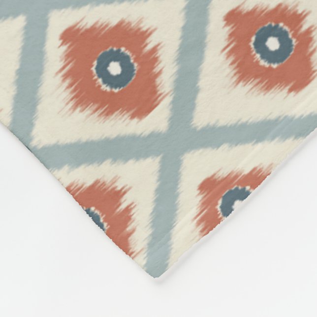 Cobertor De Velo Padrão contínuo geométrico de diamante Boho Ikat (Quina)