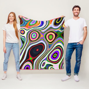 Cobertor De Velo Padrão de Abstração Vívido Colorida