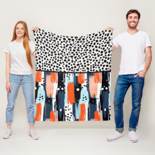 Cobertor De Velo Padrão de Abstrato de Cachorro Moderno