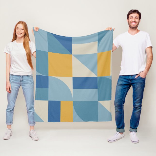 Cobertor De Velo Padrão de abstrato de geometria do médio (In Situ)