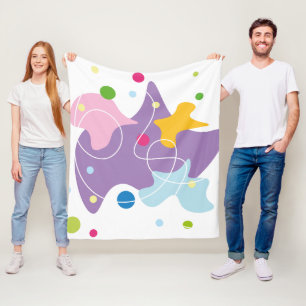 Cobertor De Velo Padrão de abstrato de tendências em cores roxas e