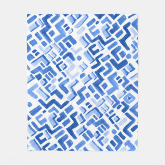 Cobertor De Velo Padrão de Abstrato Geométrico de Aquarela