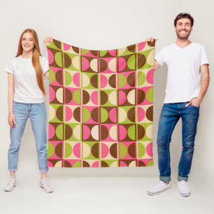 Cobertor De Velo Padrão de Abstrato Geométrico Moderno do meio sécu