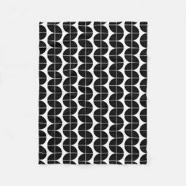 Cobertor De Velo Padrão de Abstrato moderno do Meio século preto e