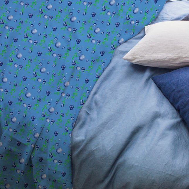 Cobertor De Velo Padrão de aquarela de mirtilo azul-claro (Criador carregado)