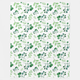 Cobertor De Velo Padrão de Aquarela de Molho Verde