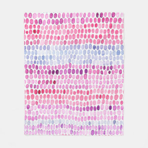Cobertor De Velo Padrão de aquarela listrada sem costura. Rosa e c