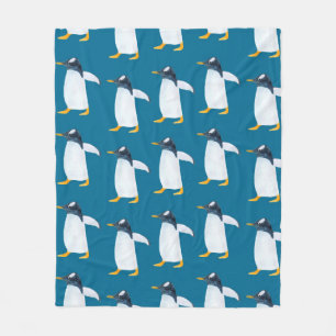 Cobertor De Velo Padrão de aquarela sem costura com pinguim