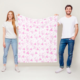 Cobertor De Velo Padrão de Arco rosa Corações e Fitas de Kawaii