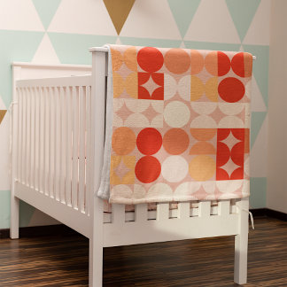 Cobertor De Velo Padrão de Arte de Op Fusion de Mod de Meia Círculo