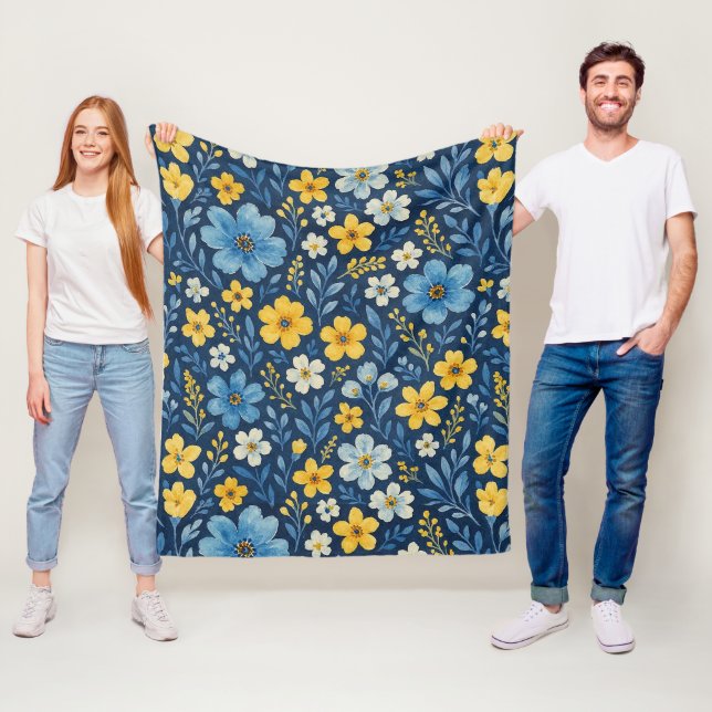 Cobertor De Velo Padrão de Arte Floral Francesa do Chique Clássico  (In Situ)