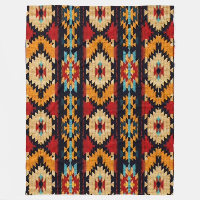Cobertor De Velo Padrão de Arte Tribal Striped (Frente)
