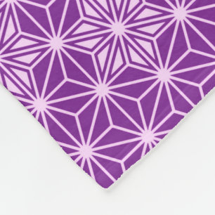 Cobertor De Velo Padrão de Asanoha Japonês - ametista roxo