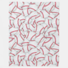 Cobertor De Velo Padrão de Baseballs em Camadas