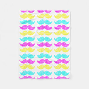 Cobertor De Velo Padrão de Bigode CMY Arte Gráfica