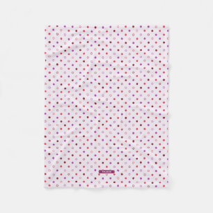 Cobertor De Velo Padrão de bolinhas roxas corais coloridas chic