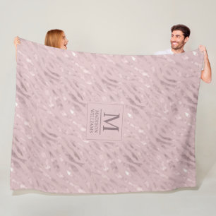 Cobertor De Velo Padrão de Brilho Dourado Rosa Pastel Bege Macio Pe