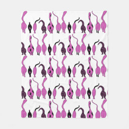 Cobertor De Velo Padrão de Bumbuns de Gato Roxo