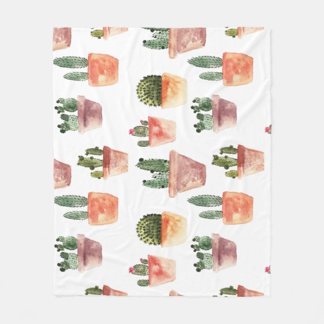 Cobertor De Velo Padrão de Cactus Propulso Verde (Frente)