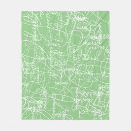 Cobertor De Velo Padrão de Caligrafia Moderna de Sinalização