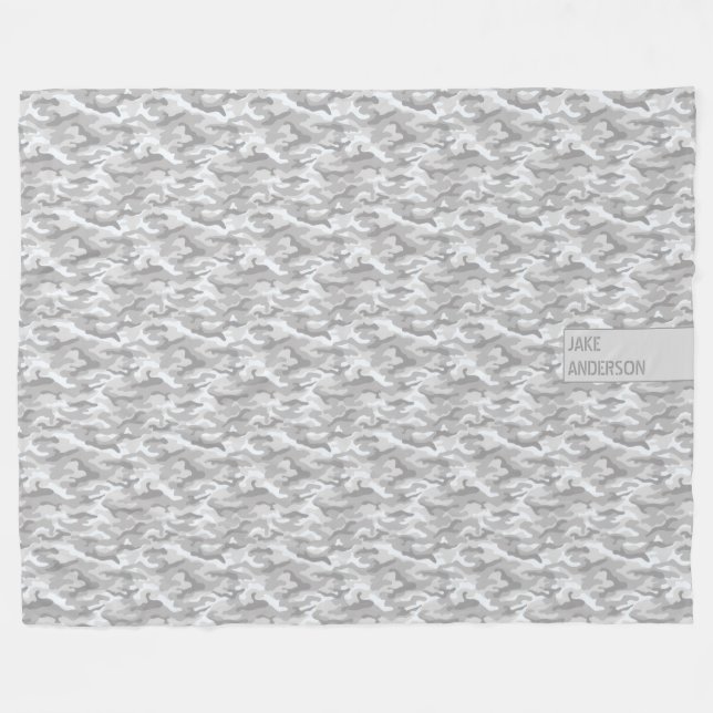 Cobertor De Velo Padrão de Camuflagem em cinza triplo (Frente (Horizontal))
