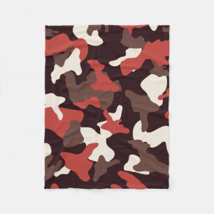 Cobertor De Velo Padrão de camuflagem exército camuflado vermelho