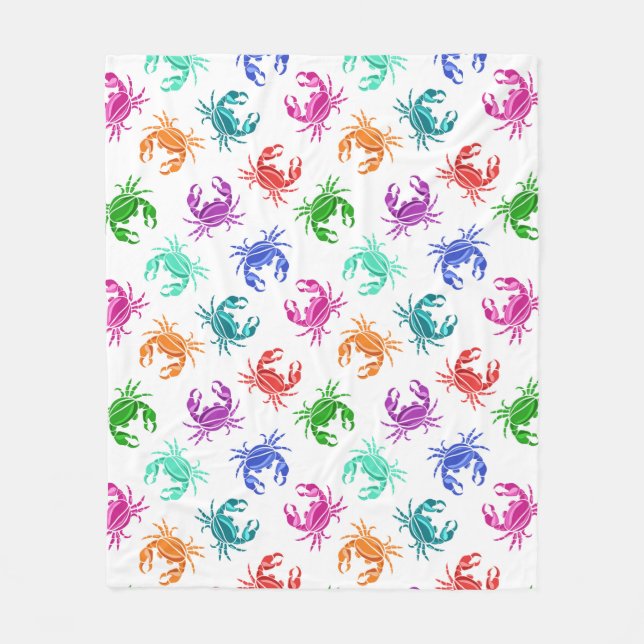 Cobertor De Velo Padrão De Caranguejos (Frente)