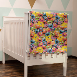 Cobertor De Velo Padrão de Caráter de Rua Sésamo Faces