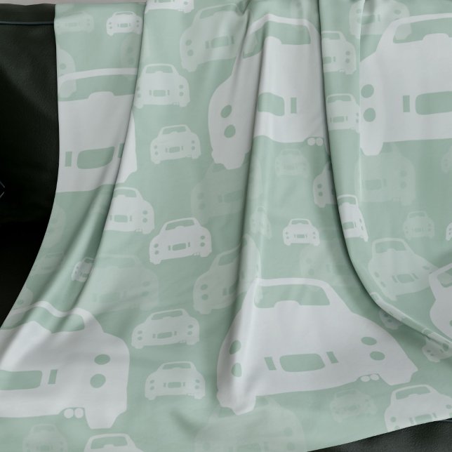 Cobertor De Velo Padrão de Carro Emerald Green Figaro (Fun green figgy blanket for your car. You can easily change the background colour)