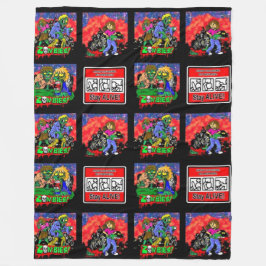 Cobertor De Velo Padrão de Cartoon Zombie