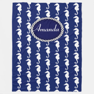 Cobertor De Velo Padrão de Cavalo-do-Mar sem Costura