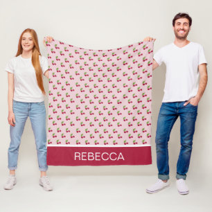 Cobertor De Velo Padrão de Cereja Fofo Personalizado