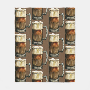 Cobertor De Velo Padrão de Cerveja Mugs