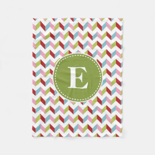 Cobertor De Velo Padrão de Chevron de Natal Personalizado