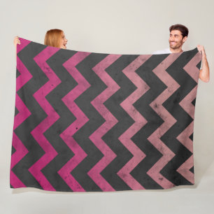Cobertor De Velo Padrão de chevron magenta rosa vermelho ombre cinz