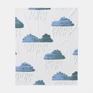 Cobertor De Velo Padrão de chuva. Ilustração de vintagem repetid