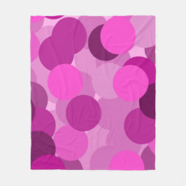 Cobertor De Velo Padrão de Círculo Sobreposto Rosa