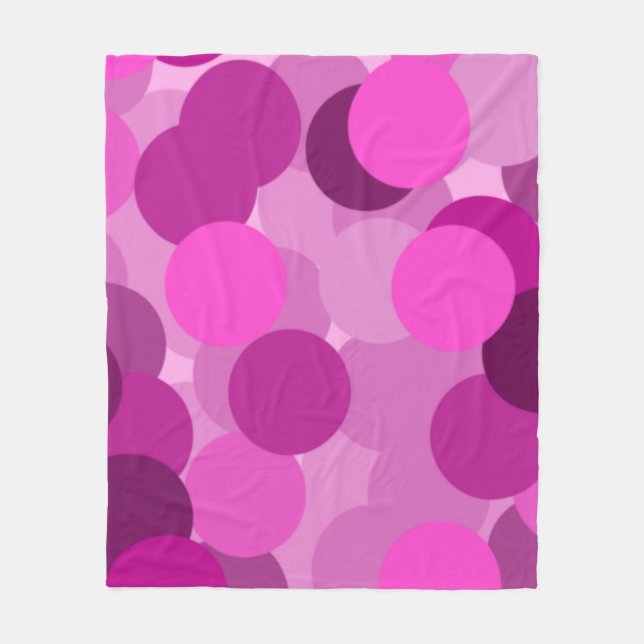 Cobertor De Velo Padrão de Círculo Sobreposto Rosa (Frente)
