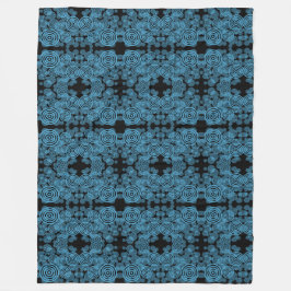 Cobertor De Velo Padrão de círculos azuis modernos